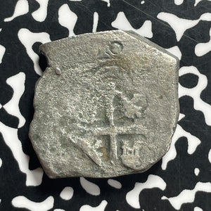 1732 Mexico  Vliegenthart Shipwreck 8 Reales Cob Lot#JM9536 Silver! Sea Salvaged