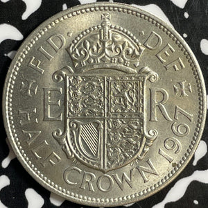 1967 Great Britain 1/2 Crown Half Crown Lot#D8489 High Grade! Beautiful!