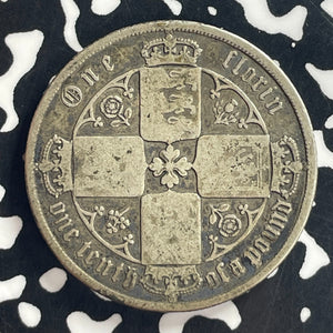 1872 Great Britain Gothic Florin Lot#T7915 Silver!