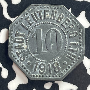 1918 Germany Leutenberg 10 Pfennig Notgeld Lot#T7910