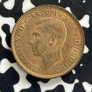 1947 Great Britain Farthing Lot#C1304 High Grade! Beautiful!