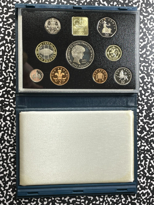 1999 Great Britain 9x Coin Proof Set Lot#B2306 With Case, Princess Diana