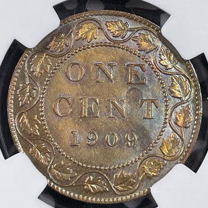 1909 Canada Large Cent NGC Surface Hairlines-UNC Details Lot#G7036