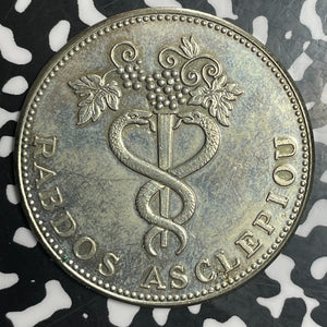 Undated U.S. Hippocrates Rod of Asclepius Medal Lot#T2729 40mm