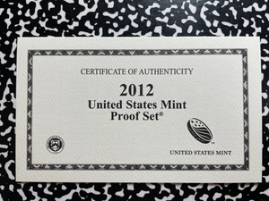 2012 U.S. Mint 14x Coin Proof Set Lot#B2706 With Case & C.O.A.