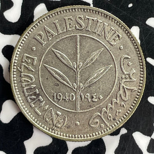 1940 Palestine 50 Mils Lot#C1059 Silver!