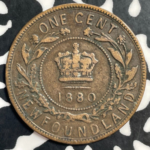 1880 Newfoundland Large Cent Lot#T0165 Round '0'