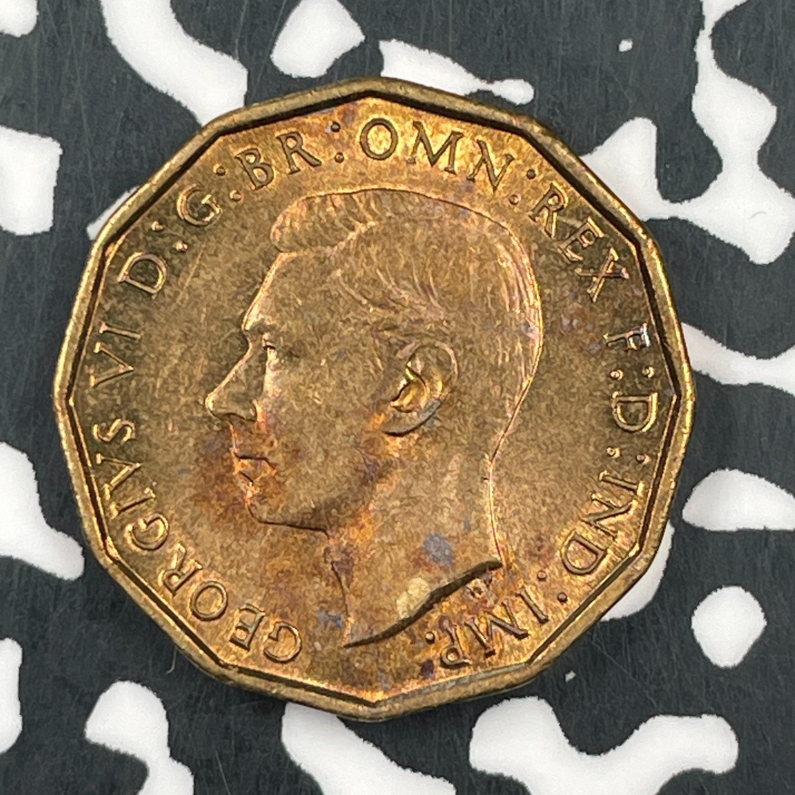1944 Great Britain 3 Pence Threepence Lot#F5110 High Grade! Beautiful!