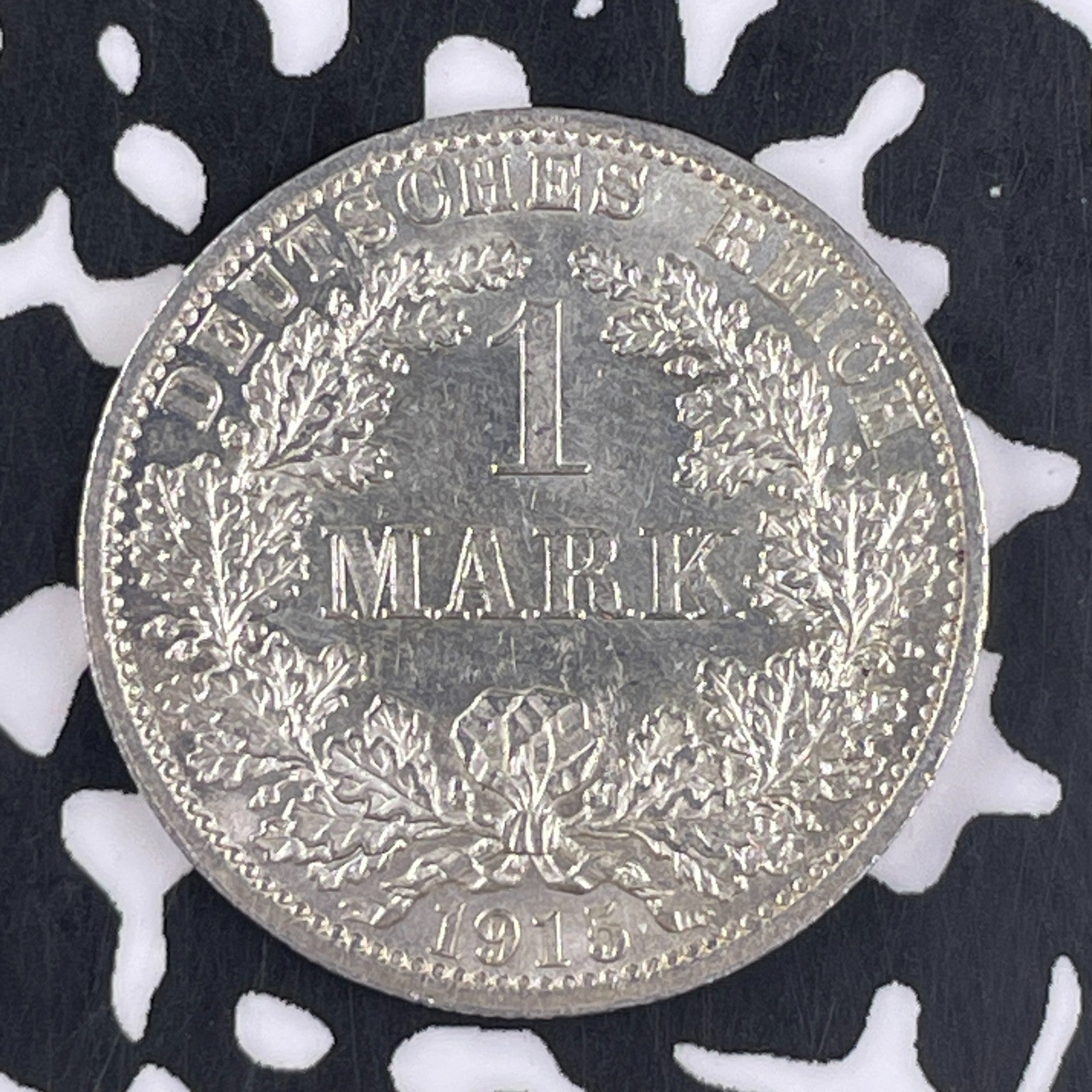 1915-A Germany 1 Mark Lot#F2609 Silver! High Grade! Beautiful!