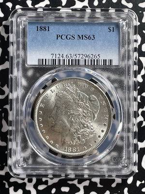 1881 U.S. $1 Morgan Dollar PCGS MS63 Lot#G577 Silver! Choice UNC!