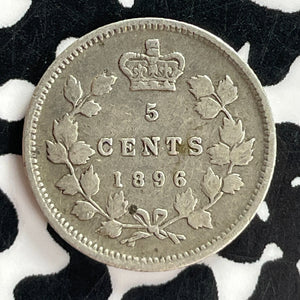 1896 Canada 5 Cents Lot#T7360 Silver!