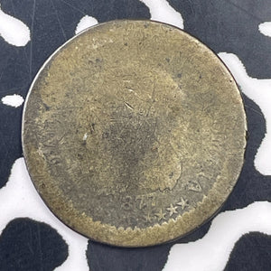 1877 Colombia Bogata 5 Centavos Lot#C0959 Silver! Scarce! Low Grade