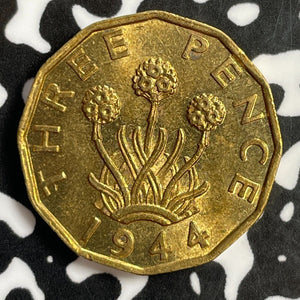 1944 Great Britain 3 Pence Threepence Lot#E1883 Nice!