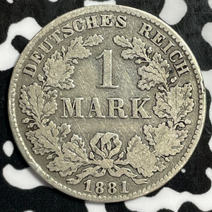 1881-E Germany 1 Mark Lot#E3814 Silver!