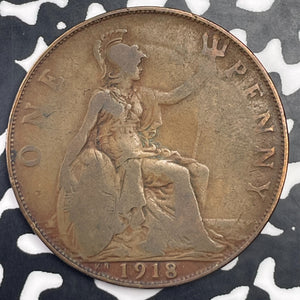 1918-KN Great Britain 1 Penny Lot#C1338 Better Date