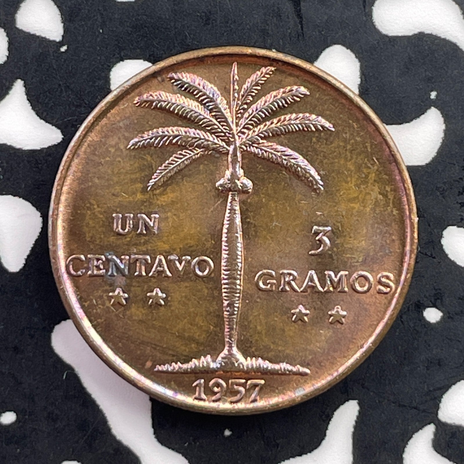 1957 Dominican Republic 1 Centavo Lot#C5637 High Grade! Beautiful!