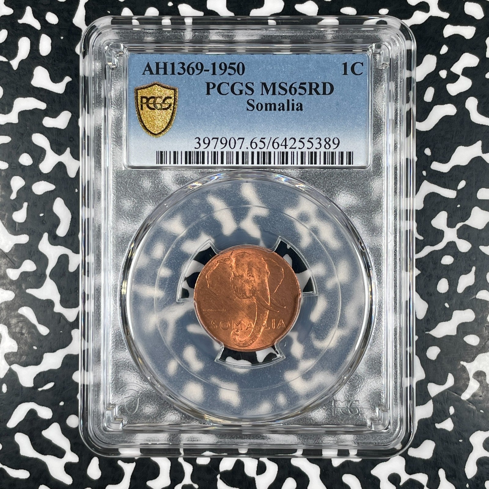 1950 Somalia 1 Centesimo PCGS MS65RD (Many Available) (1 Coin Only) Gem BU!