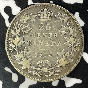 1914 Canada 25 Cents Lot#T4863 Silver!