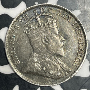 1909 Canada 5 Cents Lot#JM9045 Silver! Nice! Pointed Leaves