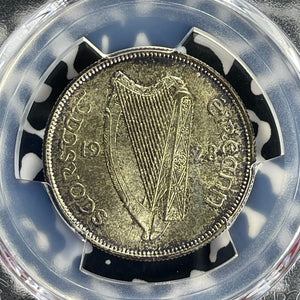 1928 Ireland 1 Florin PCGS MS65 Lot#G786 Silver! Gem BU! Top Graded!