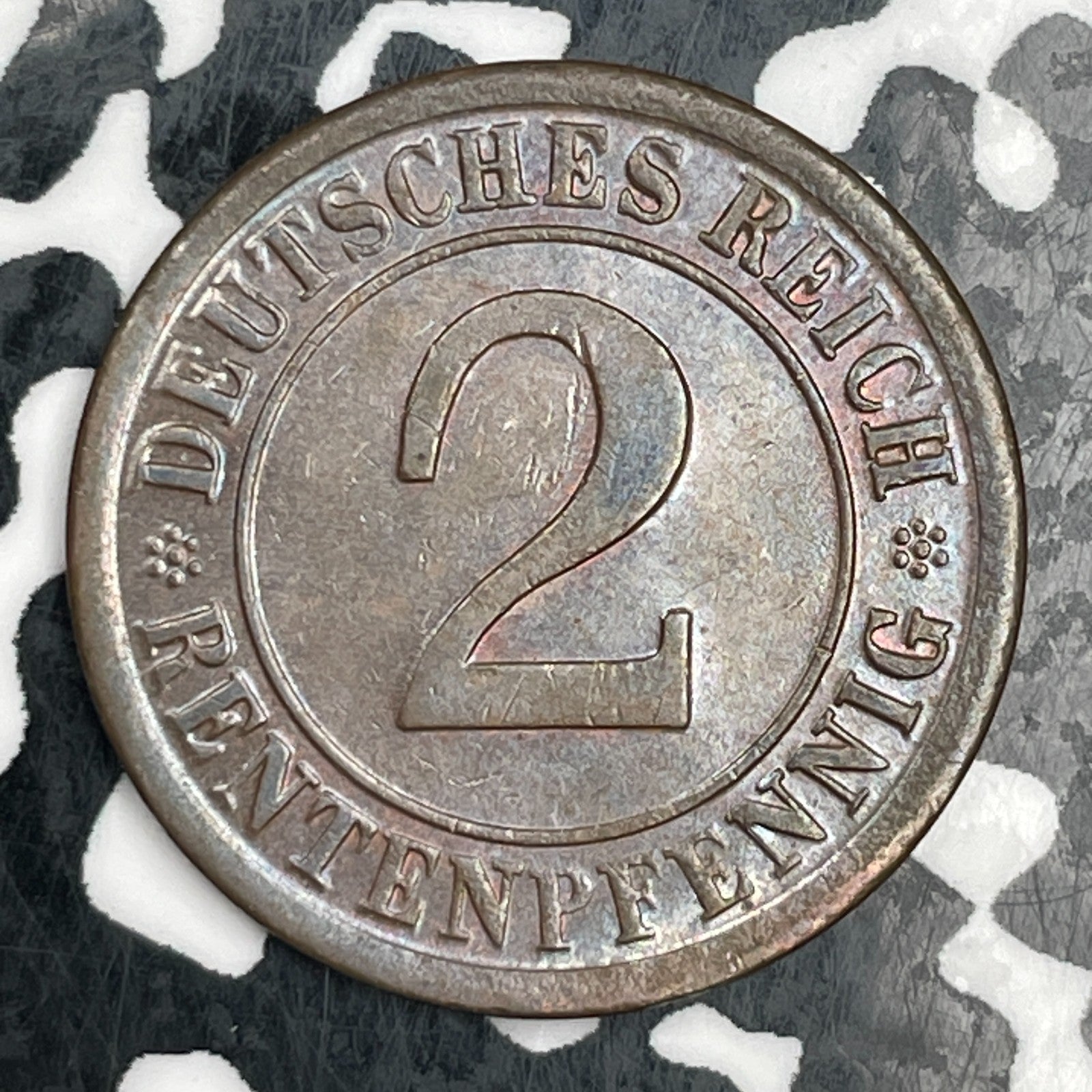 1924-A Germany 2 Pfennig Lot#N2484 High Grade! Beautiful!