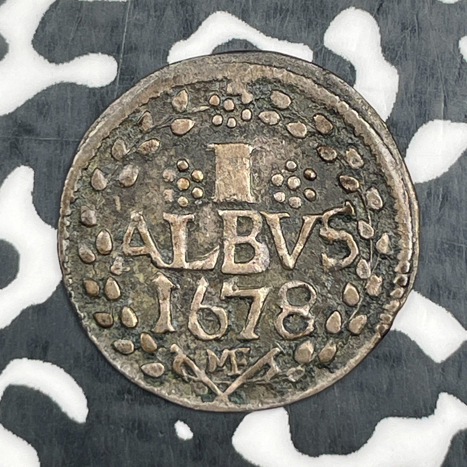 1678 Germany Mainz 1 Albus Lot#JM2062 Silver! Nice! Scarce!