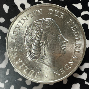 1964 Netherlands Antilles 2-1/2 Gulden Lot#T5368 Large Silver Coin! High Grade!