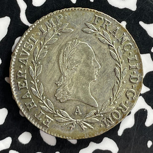 1806-A Austria 20 Kreuzer Lot#T7221 Silver! High Grade! Beautiful! KM#2140