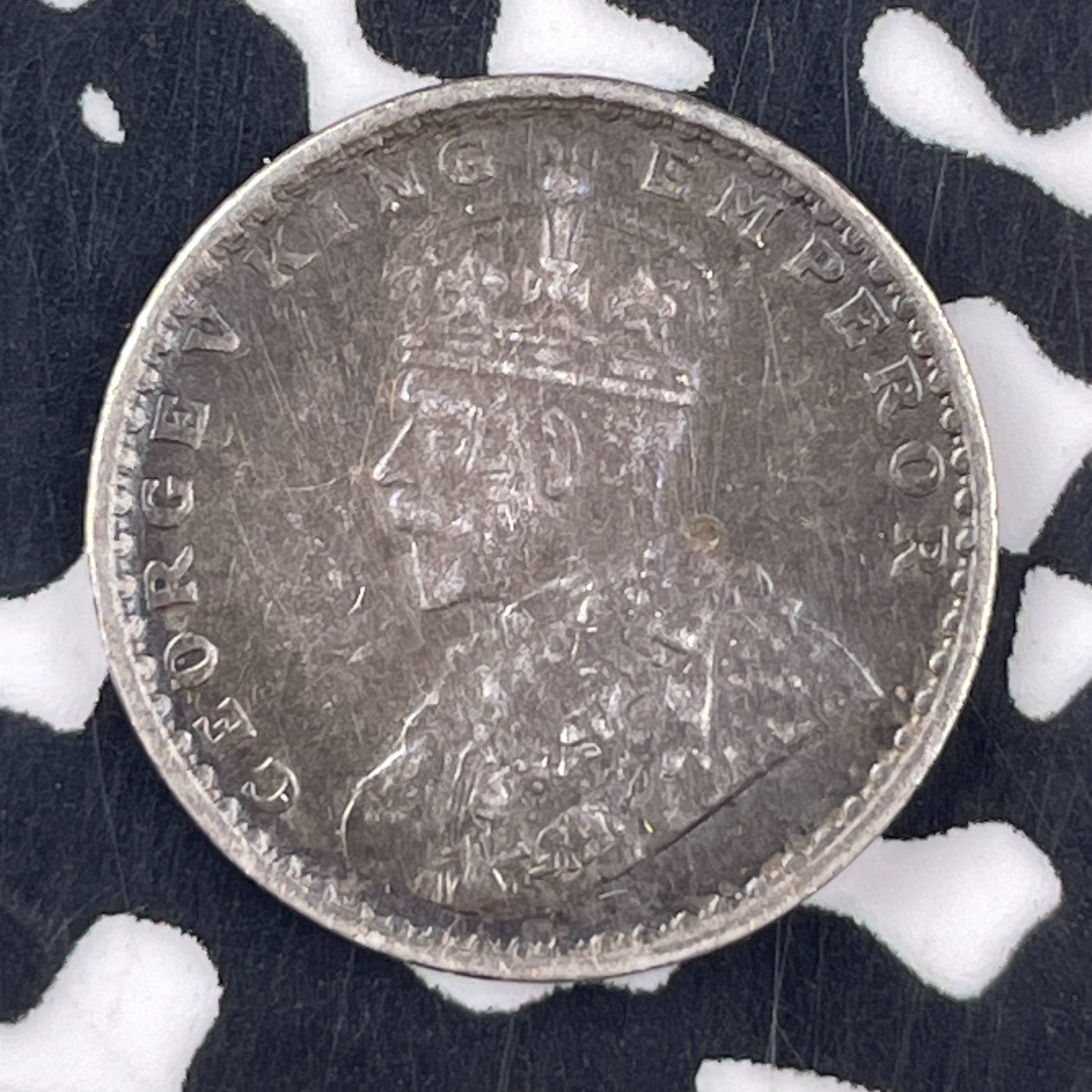 1917 India 2 Annas Lot#F1889 Silver!
