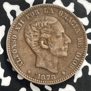 1878 Spain 10 Centimos Lot#C0048 Nice!