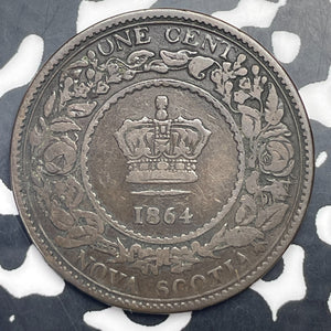 1864 Nova Scotia Large Cent Lot#C0856