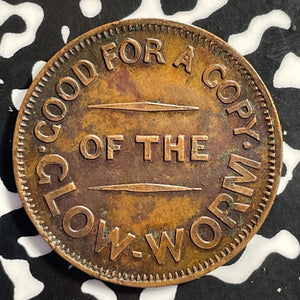 (1860) Great Britain 'The Glow Worm' 1 Penny Token Lot#E9879