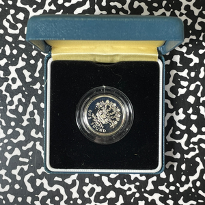 1986 Great Britain £1 Pound Lot#B2535 Silver! Proof! W/ Box & C.O.A.