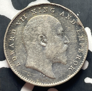 1910 India 2 Annas Lot#T8910 Silver!