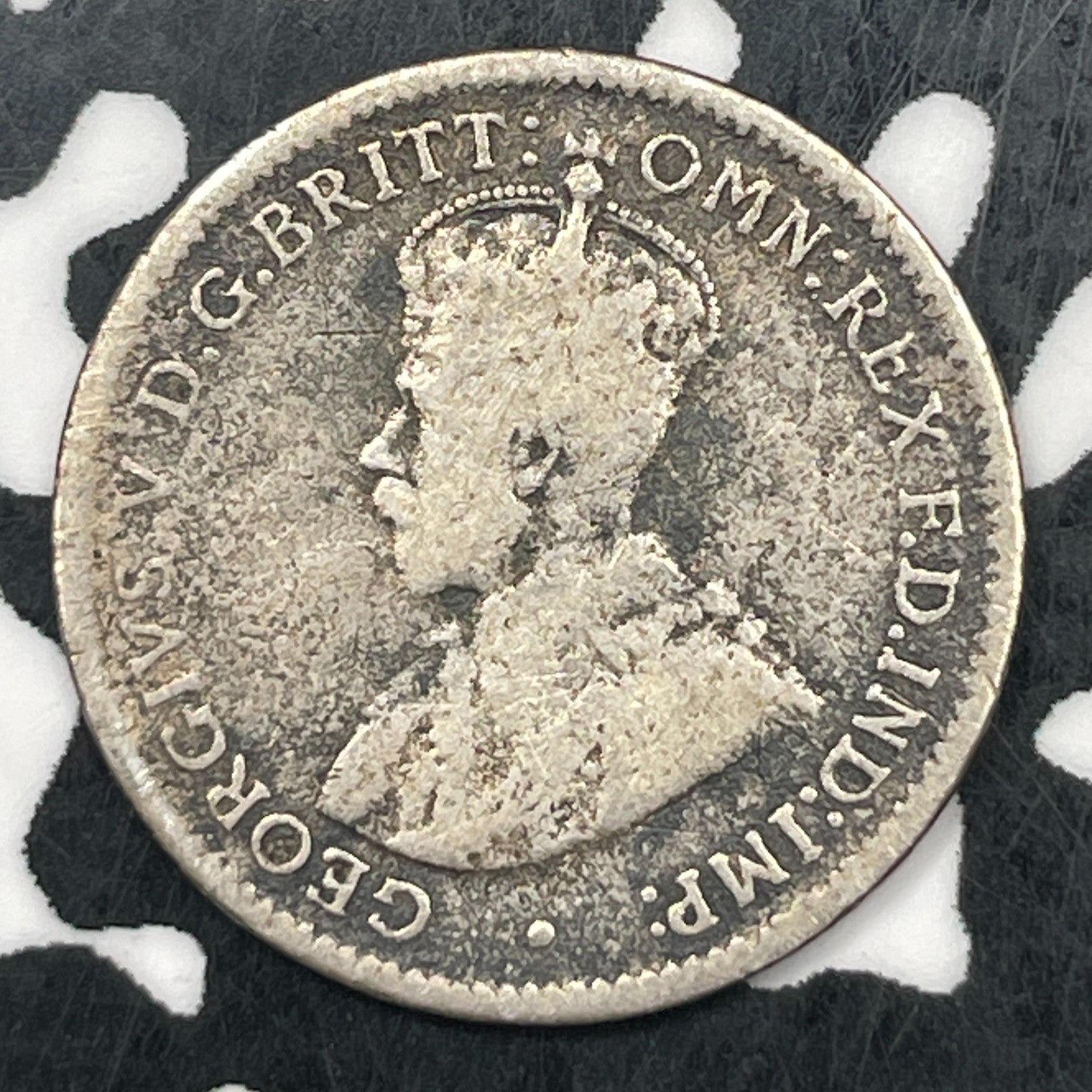 1918-M Australia 3 Pence Threepence Lot#F5320 Silver!