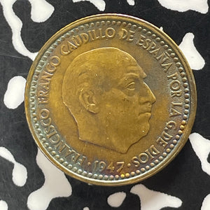 1947(53) Spain 1 Peseta Lot#T5716 Nice!