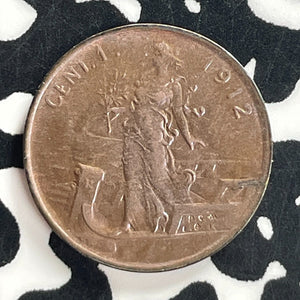 1912-R Italy 1 Centesimo Lot#T7605 High Grade! Beautiful!