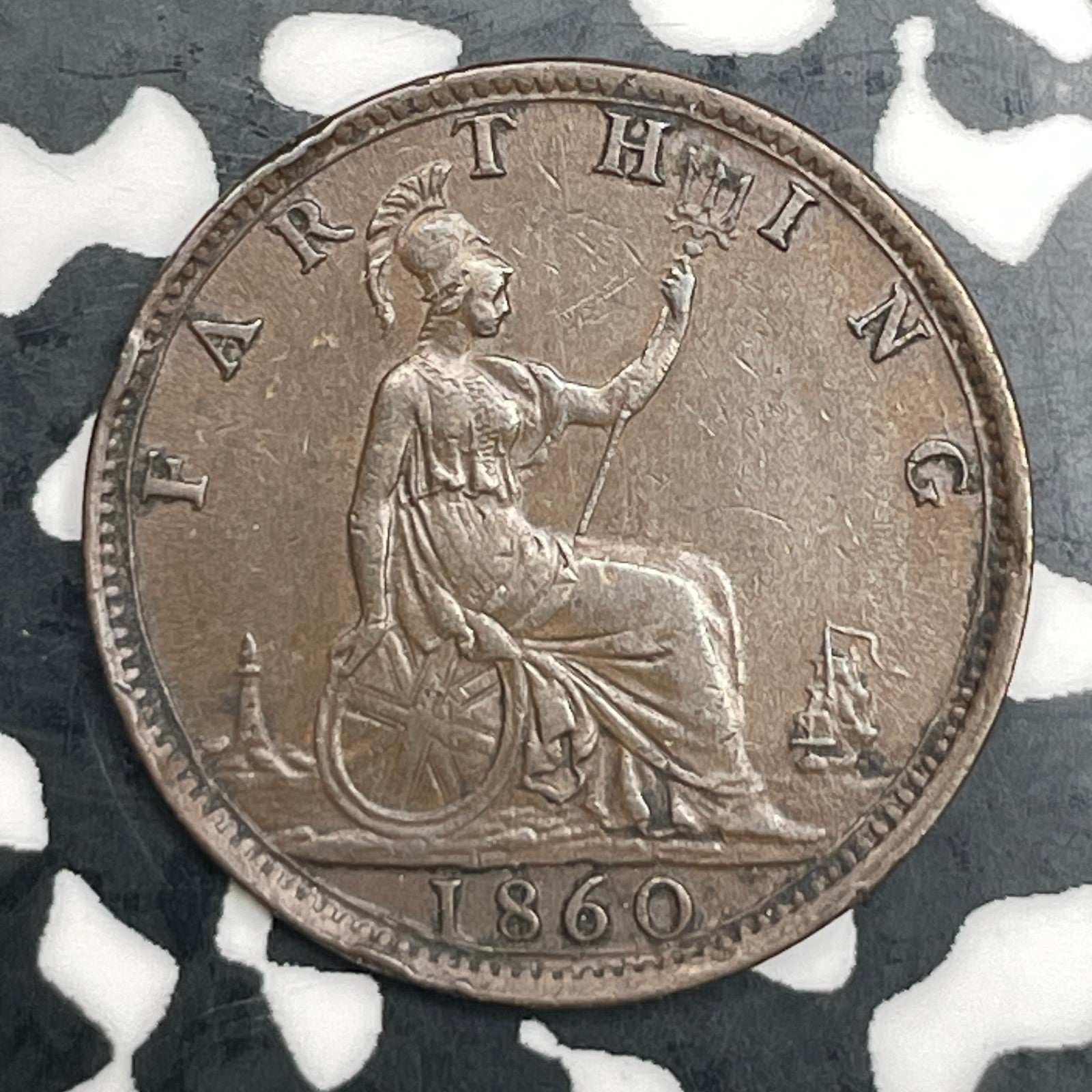 1860 Great Britain Farthing Lot#F7165 Nice!