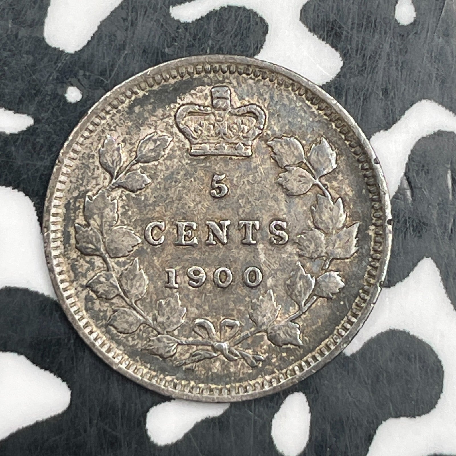 1900 Canada 5 Cents Lot#JM1653 Silver! Nice! Round '0'