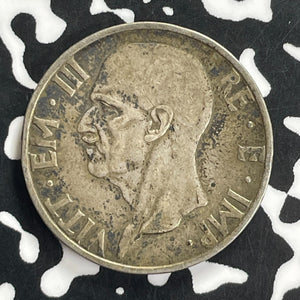 1936 Italy 5 Lire Lot#C0112 Silver!