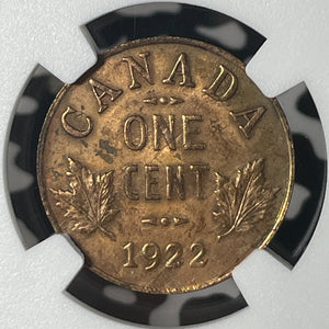 1922 Canada Small Cent NGC Altered Color-UNC Details Lot#G191 Key Date!