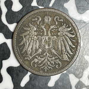 1901 Austria 2 Heller Lot#T6228 Better Date!
