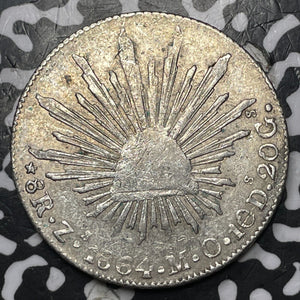 1864-Zs Mo Mexico 8 Reales Lot#JM7993 Large Silver!