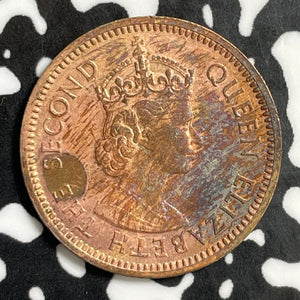 1963 British Honduras 5 Cents Lot#E5847 Beautiful Detail, Ugly Toning