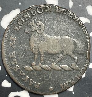 Undated Great Britain London 1/2 Penny Half Penny Token Lot#T9313 Ram