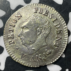 AN 14 (1817) Haiti 25 Centimes Lot#JM8666 Silver! Nice!