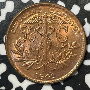 1942 Bolivia 50 Centavos Lot#E4463 High Grade! Beautiful!