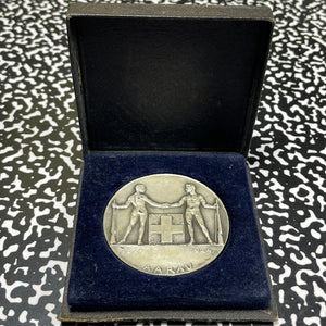 1924 Switzerland Aarau Shooting Festival Medal Lot#B2425 Silver! Martin-36, 50mm