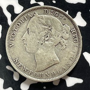 1890 Newfoundland 20 Cents Lot#T4577 Silver!