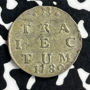 1789 Netherlands Utrecht 2 Stuivers Lot#JM9773 Silver! High Grade! KM#112